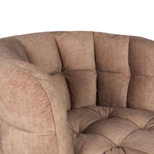 Fluffy armchair vogue 3 antelope gold base