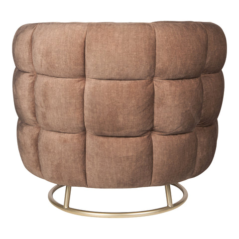 Fluffy armchair vogue 3 antelope gold base
