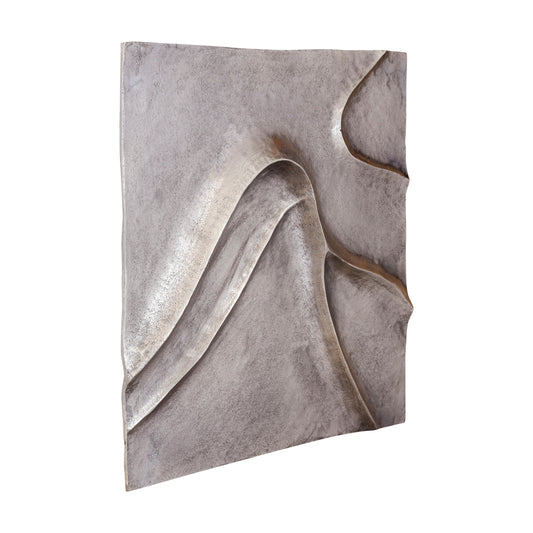 Gihan Nickel casted aluminum wall panel with wave lines L to Only.