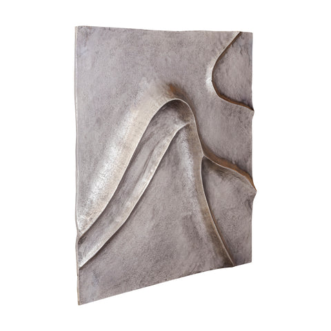 Gihan Nickel casted aluminum wall panel with wave lines L to Only.