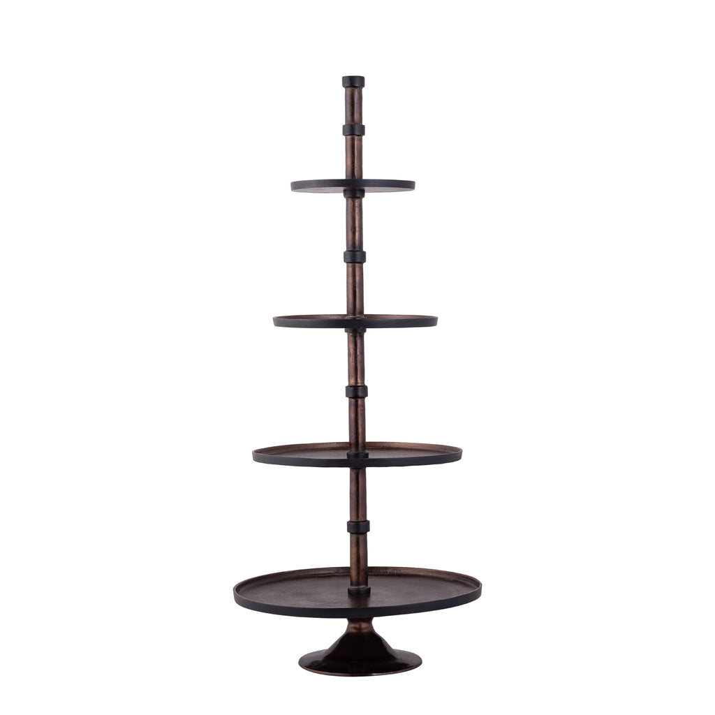 Glinda Copper alu etagere round L