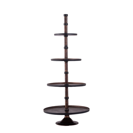 Glinda Copper alu etagere round L