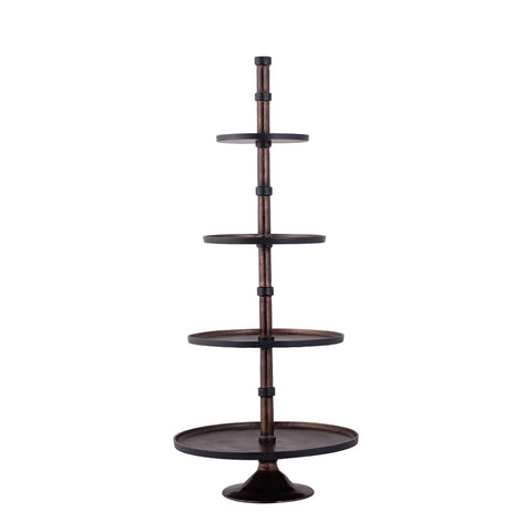 Glinda Copper alu etagere round L