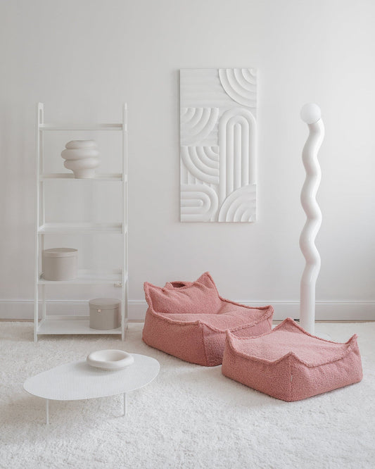 Silla de frijol rosa guayaba