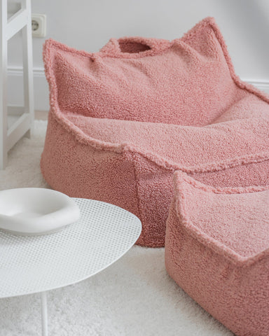 Silla de frijol rosa guayaba
