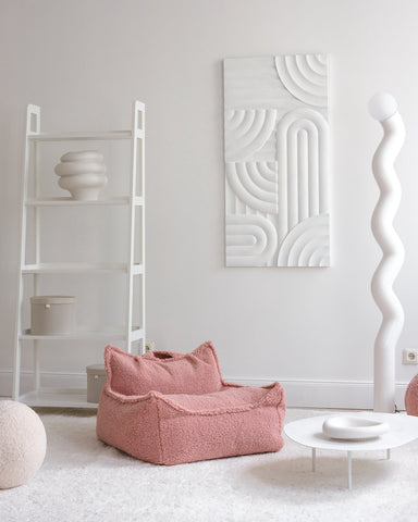 Silla de frijol rosa guayaba