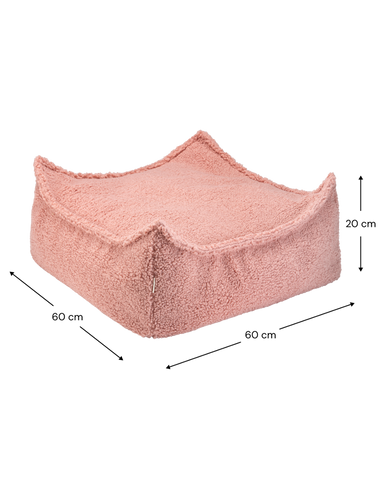 Cuadrado otomano rosa de guayaba