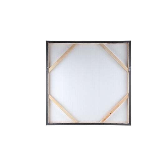 Te gusta el panel de pared enmarcado marrón con tiras de poliéster cuadradas.