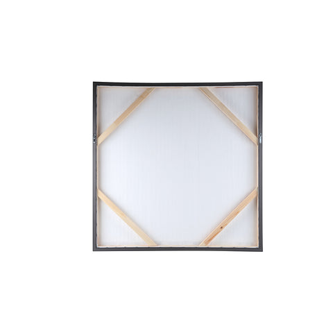 Te gusta el panel de pared enmarcado marrón con tiras de poliéster cuadradas.