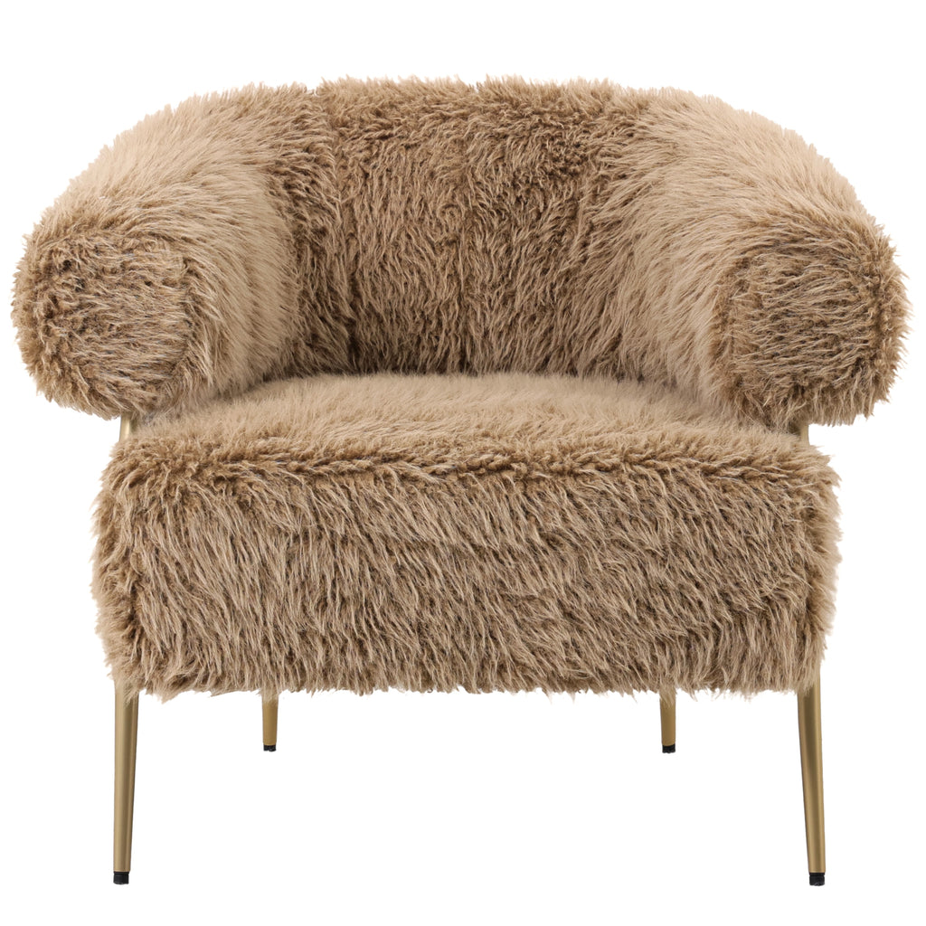 Cheveux bruns fauteuil base métallique