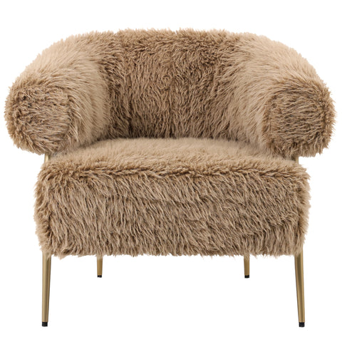 Cheveux bruns fauteuil base métallique