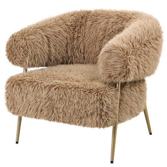 Cheveux bruns fauteuil base métallique