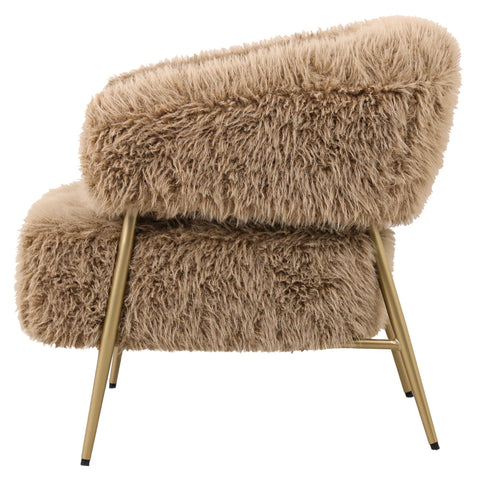 Cheveux bruns fauteuil base métallique