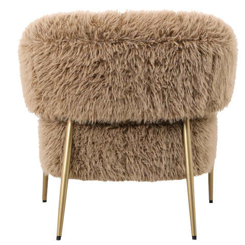 Cheveux bruns fauteuil base métallique