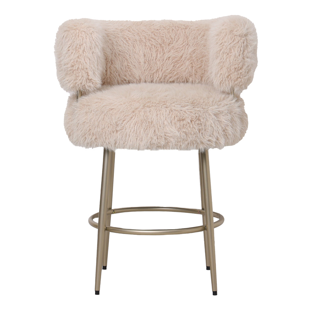 Crème pour les cheveux, tabouret de bar, base en métal champagne