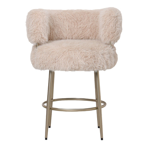 Crème pour les cheveux, tabouret de bar, base en métal champagne