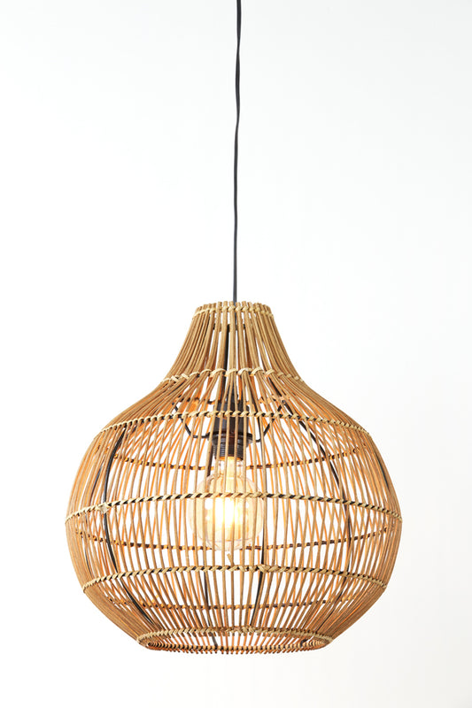 Ceiling lamp Pacino - Dark Brown Rattan - Ø40x41.5cm