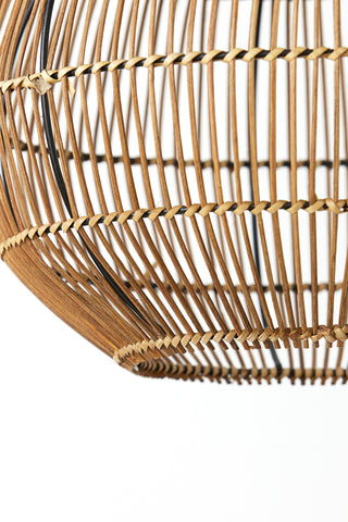 Ceiling lamp Pacino - Dark Brown Rattan - Ø40x41.5cm