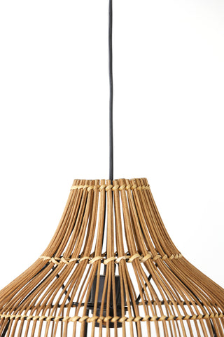 Ceiling lamp Pacino - Dark Brown Rattan - Ø40x41.5cm