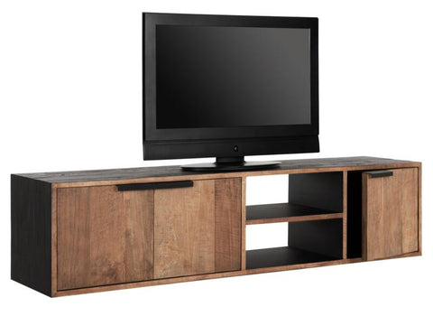 Colgar soporte de TV Cosmo No.1 mediano, 3 puertas, 2 estantes abiertos