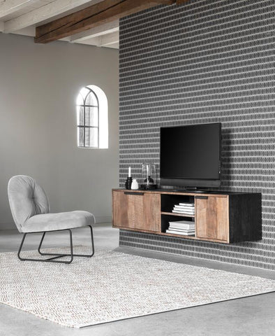 Colgar soporte de TV Cosmo No.1 mediano, 3 puertas, 2 estantes abiertos
