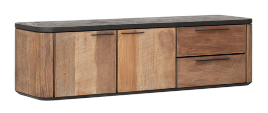 Colgar soporte de TV Soho pequeño, 2 puertas, 2 cajones