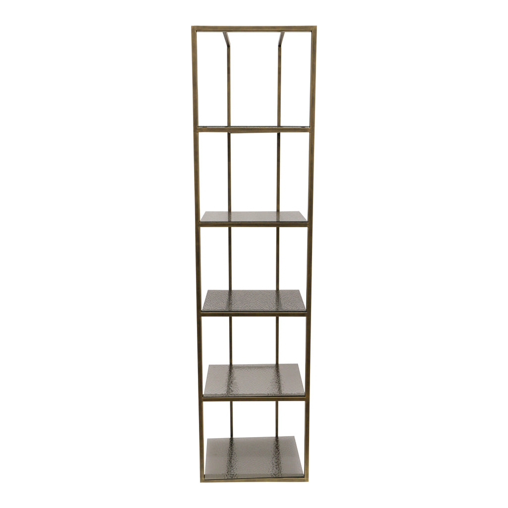 Ilya Gold metal cabinet smoky glass shelves