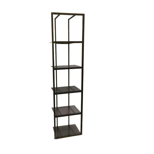 Ilya Gold metal cabinet smoky glass shelves