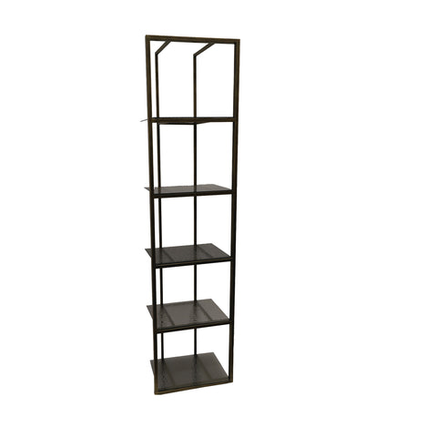 Ilya Gold metal cabinet smoky glass shelves