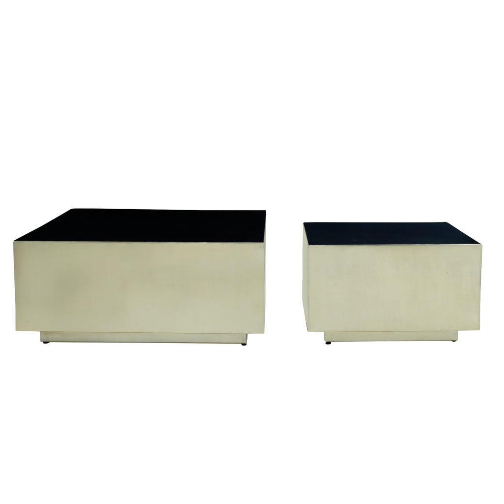 Irvy Gold iron coffee table square black enamel sv2