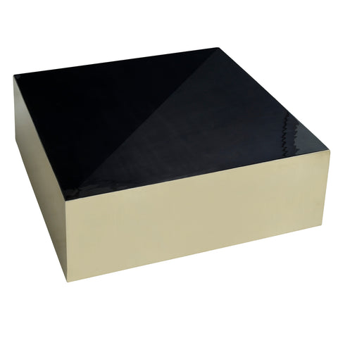 Irvy Gold iron coffee table square black enamel sv2
