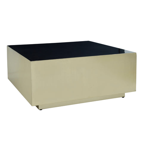 Irvy Gold iron coffee table square black enamel sv2