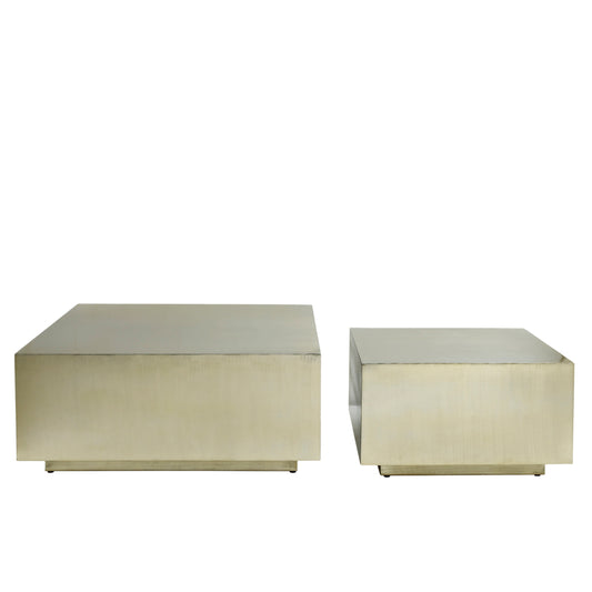 Irvy Gold iron coffee table square matte sv2
