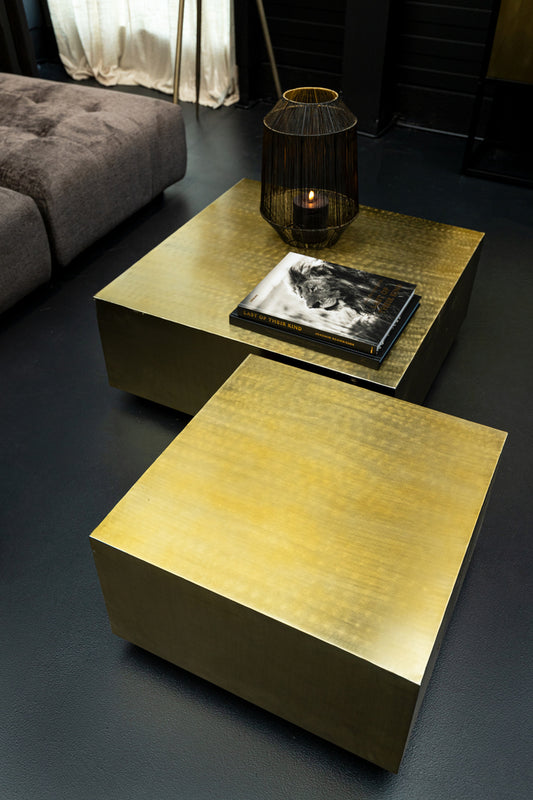 Irvy Gold iron coffee table square matte sv2