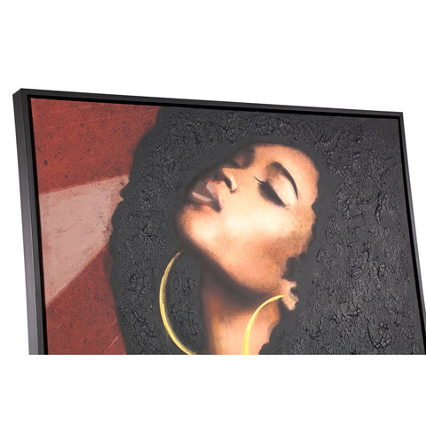 Janicia Black poliéster pintura rectángulo mujer