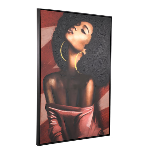 Janicia Black poliéster pintura rectángulo mujer