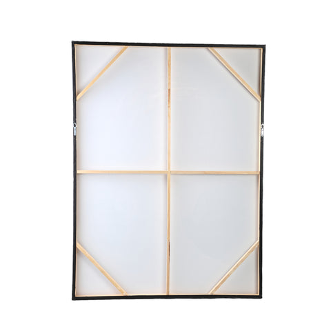Jeorgia Black lienzo de pared panel brillante mujer dorada