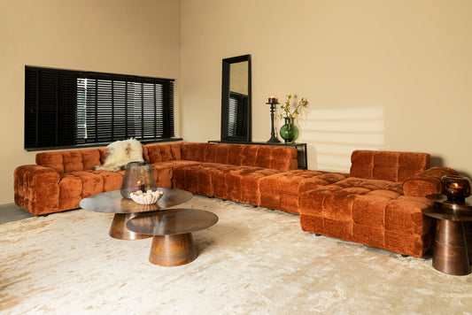 Jidde sofa berge 3032 rust fabric chaise longue ri
