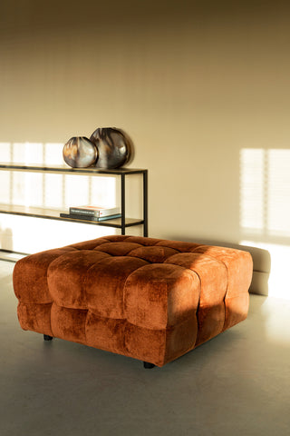 Jidde sofa berge 3032 rust fabric hocker