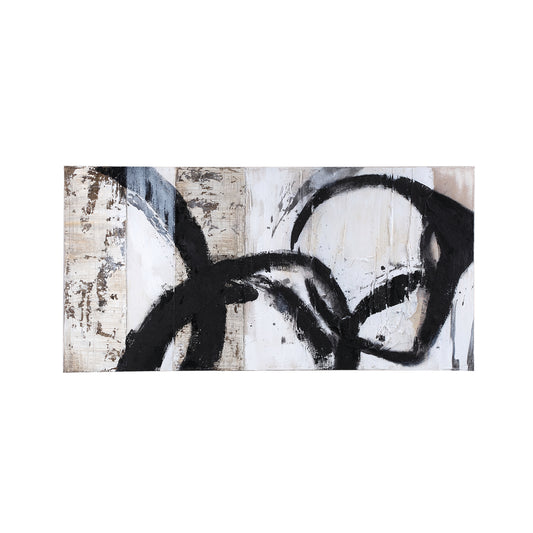 Jor Lien toile cercle peint panneau mural rectangulaire