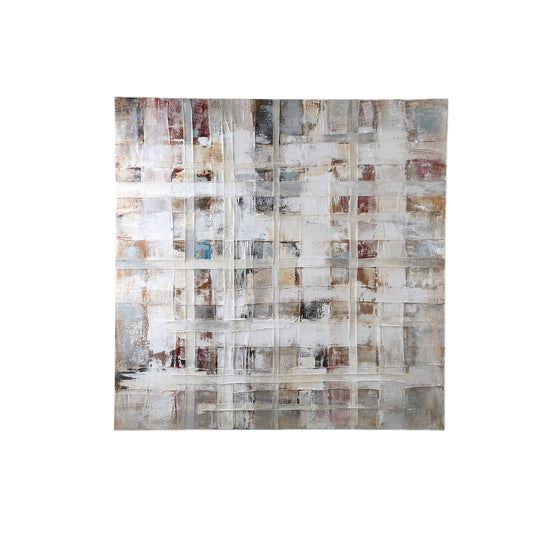 Julitta Cream lienzo panel de pared abstracto mezcla