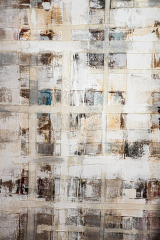 Julitta Cream lienzo panel de pared abstracto mezcla