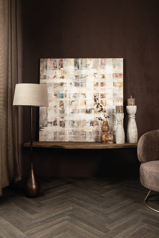 Julitta Cream lienzo panel de pared abstracto mezcla