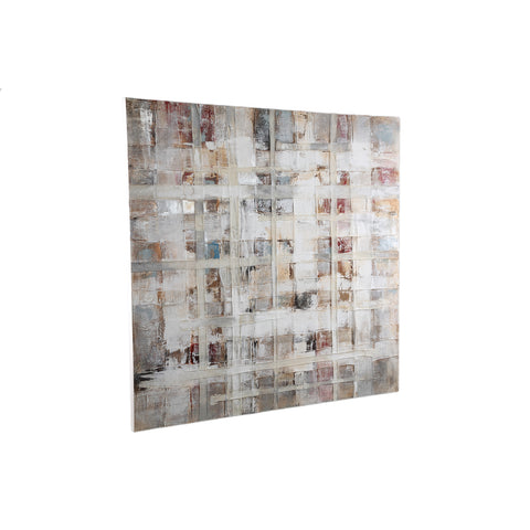 Julitta Cream lienzo panel de pared abstracto mezcla