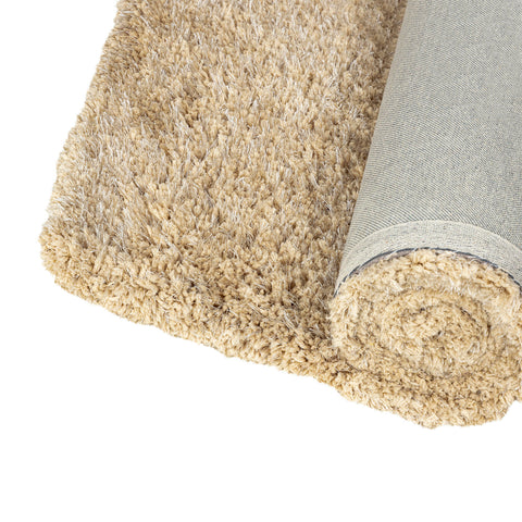 Jups Beige fabric handwoven carpet L