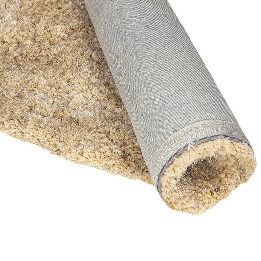 Jups Beige fabric handwoven carpet round L translates to "Jups Beige tkanina ręcznie tkany dywan okrągły L" in Polish.