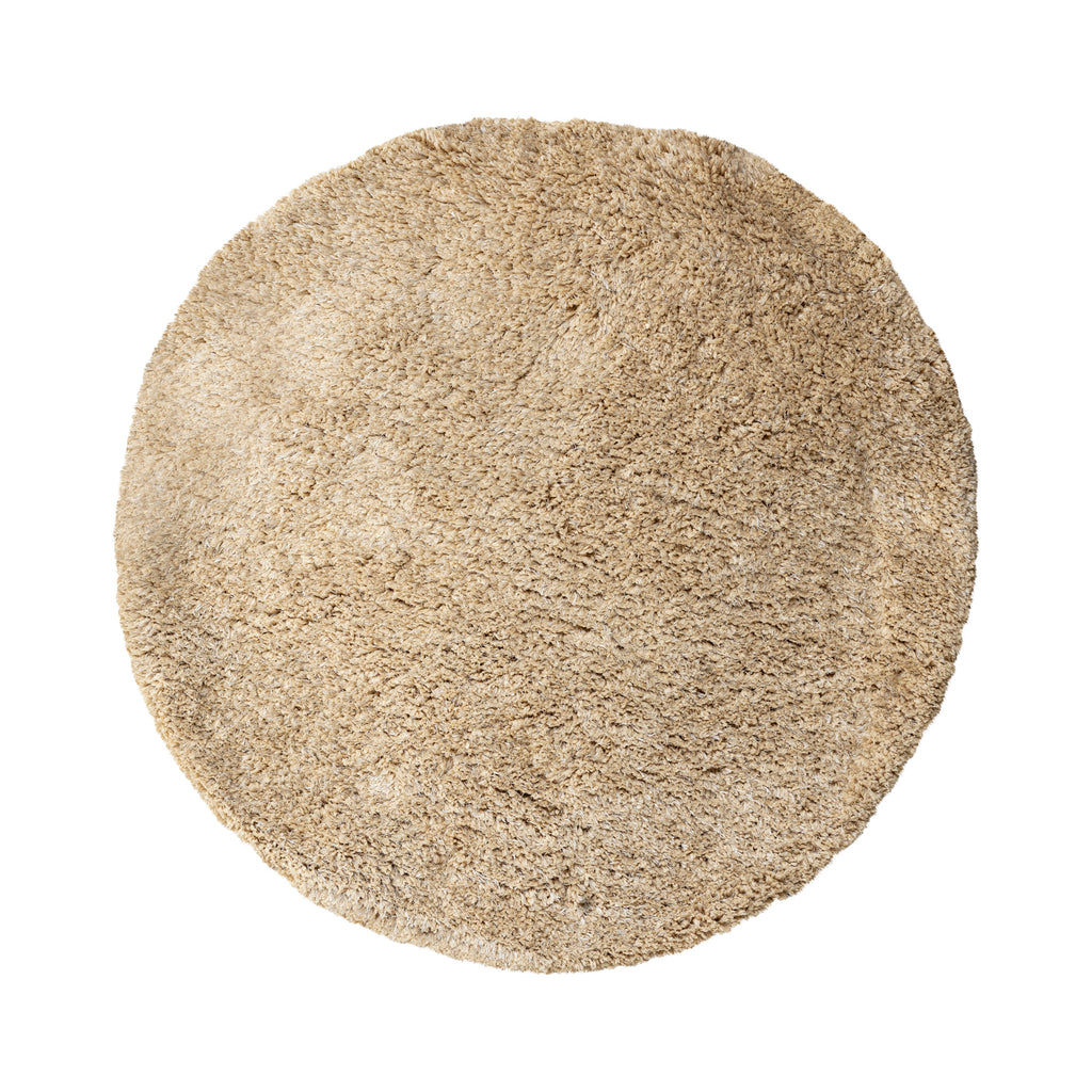 Jups Beige fabric handwoven carpet round S traduit en Only.