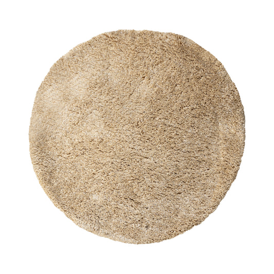 Jups Beige fabric handwoven carpet round S traduit en Only.