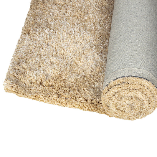 Jups Beige fabric handwoven carpet S