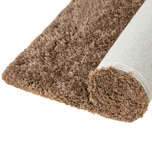 Jups Brown fabric handwoven carpet L